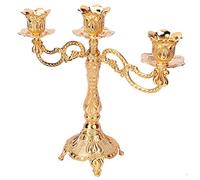8 Pouces Grand bougeoir Classique en Or de Style européen pour la décoration d'hôtel de MariageCandélabre en métal à 3 Bougies 9 Ornaments Ornaments Ornaments