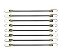 8 Pzs 25cm Tendeurs Elastiques avec Crochets Petits Cordons Elastiques avec Crochets Mini Tendeurs Sandow en Caoutchouc Universels Sangles de Tension Robustes pour Transport Camping Bagage Bâche Tente