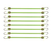 8 Pzs 25cm Tendeurs Elastiques avec Crochets Petits Cordons Elastiques avec Crochets Mini Tendeurs Sandow en Caoutchouc Universels Sangles de Tension Robustes pour Transport Camping Bagage Bâche Tente