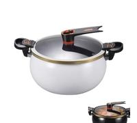 8 QT TimeSaver Pressure Cooker,Multifunctional Large Capacity Non-stick Pressure Cooker,Induction Compatible Fast Cooker Pot,Your Easy Cooking Solution for Family Meals (White)