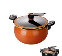 8 QT TimeSaver Pressure Cooker,Multifunctional Large Capacity Non-stick Pressure Cooker,Induction Compatible Fast Cooker Pot,Your Easy Cooking Solution for Family Meals (Orange)