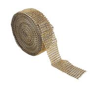 8 Rangées de Diamants Simulés, 10 Mètres de Long, Ruban en Maille Scintillante, Rouleaux de Ruban en Maille Déco Argentée pour Fête de Mariage, Anniversaire en Rouleau de Ruban