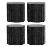 8 Rouleaux Carreaux Acryliques Noirs Autocollants | Surface Plate et Lisse, Adhérence Facile, pour Horloges, Carnets, Décors D’événements