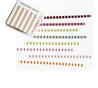 8 Rouleaux De Ruban Décoratif Rayé À Pois 3mm X 5m Bandes Adhésives Décoration Pour Scrapbooking Planificateur Journal Emballage Carnet Notes Ruban Papier Décoratif Fin