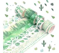 8 Rouleaux Vert Washi Tape Ruban De Washi Décoratif Multi-Motif Ruban De Washi Faire Du Ruban De Scrapbooking Ruban Décoration Papier Ruban Masking Tapes Craft Supplies For Plan Gift Wrap Artisanat