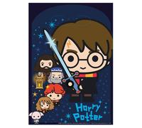 Amscan - Sacs cadeaux en plastique - Harry Potter - 8 pièces - 16,5 x 23 cm - Multicolore