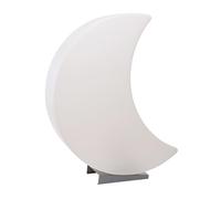 8 Seasons Design Mini lampe en forme de croissant de lune pour intérieur et extérieur, Polyéthylène, Weiß, 60 cm, Integriert