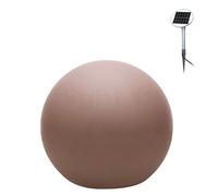 8 seasons design Shining Globe Lampe au sol taupe - ø60 cm - incl. ampoule - incl. panneau solaire Ce luminaire comporte des modules à LED prémontés de classes énergétiques A A++, A+, A