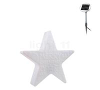 8 seasons design Shining Star Christmas Lampe au sol blanc - 60 cm - incl. ampoule - incl. panneau solaire Ce luminaire comporte des modules à LED prémontés de classes énergétiques A A++, A+, A