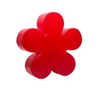 8 Seasons Lampe décorative solaire design Fleur Ø 40 cm (Rouge) avec panneau solaire et ampoule LED blanc chaud pour intérieur et extérieur, chambre d'enfant, lampe de chevet