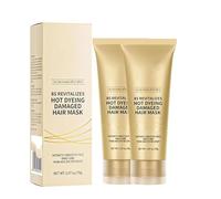 8 secondes Masque capillaire revitalisant, 8S Revitalise le masque capillaire endommagé à la teinture à chaud, le conditionneur de réparation d'humidité profonde, lisse instantanément (2pcs)
