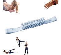 8-Section Fitness Resistance Band with Handles, Numbered Stretching Strap for Yoga, Pilates&Physical Therapy, Adjustable Full Body Exercise Puller for Flexibility, Home Gym&Strength Training (Blue,L)