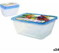 8 Set de boîtes à lunch Privilège 1L rectangulaire 17,5 x 12 x 7 cm (24 pièces)