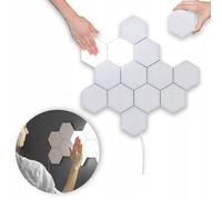 8 SET LED WALL LAMP HEXAGON SIX SIX ANGLE WHITE TAPE Quantum touch