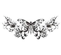 8 Sheets Herbal Punk Totem Tattoo For Women Men Waterproof Arm Lasting Goth Neck Temporary Tattoo Stickers(17)