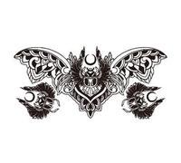 8 Sheets Herbal Punk Totem Tattoo For Women Men Waterproof Arm Lasting Goth Neck Temporary Tattoo Stickers(23)