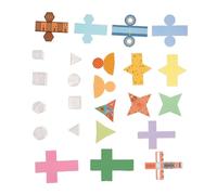 8 Solides Géométriques 3D Transparents avec Couvercles Amovibles, Formes Géométriques pour l'Enseignement des Maths, École Maternelle et Primaire, Accessoire Pédagogique