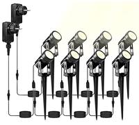 8 spots dextérieur 850 lm / 12 W à LED COB LS-55 [Luminea]