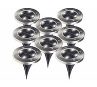 Lunartec : 8 spots solaires 200 lm avec piquet