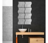 8 stickers miroirs vagues