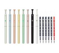 8 Stylos Gel Rétractables, 6 Recharges Originales, Stylos À Bille Simples Et Créatifs À Séchage Rapide, Stylos Signature Novateurs, Stylos D'Écriture Pour Étudiants, Fournitures De Papeterie