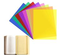 8 Superpositions Colorées A4 - Feuilles D'aide À La Lecture Pour La Dyslexie 11 X 8 Pouces | Filtre De Couleur Pour Adultes Et Souffrant De Stress Visuel, De TDAH, Du Syndrome D'Irlens, De Fat