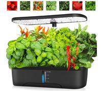 8 Système de culture hydroponique Smart Garden Avec lampe pour plantes Led 20W & réservoir d'eau 4L Intérieur Maison Jardin d'herbes Serre Auto Timer Kit de germination