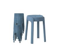 8 tabourets Gigognes empilables BM Home Tab-Bleu-Fonce en Plastique, légers pour la Maison Salle de Classe, Cuisine, Jardin