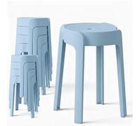 8 Tabourets Gigognes empilables BM HOME TAB-BLEU-PASTEL en plastique, légers pour la maison salle de classe, cuisine, jardin