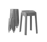 8 Tabourets Gigognes empilables BM Home Tab-Gris en Plastique, légers pour la Maison Salle de Classe, Cuisine, Jardin