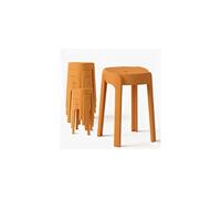 8 Tabourets Gigognes empilables BM Home Tab-Orange en Plastique, légers pour la Maison, Salle de uisine, Jardin