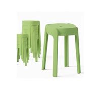 8 Tabourets Gigognes empilables BM HOME TAB-VERT en plastique, légers pour la maison, salle de classe, cuisine, jardin