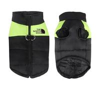 8 tailles S-5XL Vêtements d'hiver pour chien imperméable et chaud Grand gilet pour chat chiot Manteau de ski Vestes Vert/rouge/bleu/rose (Vert4, XL)