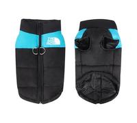 8 tailles S-5XL Vêtements d'hiver pour chien imperméable et chaud Grand gilet pour chat chiot Manteau de ski Vestes Vert/rouge/bleu/rose (Bleu4, XL)