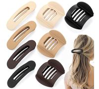 8-teiliges Flache Haarklammern, Entenschnabel Haarspange, Rutschfeste Haarklammer Flach für Frauen, Damen, Mädchen für Autofahren, Yoga, Arbeit (Neutrale Farben)