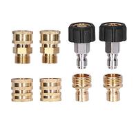 8-teiliges Hochdruckreiniger-Adapter-Kupplungsset, Messing-Schnellkupplungs-Set mit M22- und 3/8-Zoll- sowie 3/4-Zoll-Anschlüssen für Hochdruckreiniger-Schlauch und -Pistole bis zu