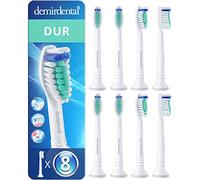 8 têtes de brosse demirdental pour Philips Sonicare, Dur, Blanc