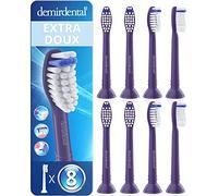 8 têtes de brosse demirdental pour Philips Sonicare, Extra Soft, Lilas