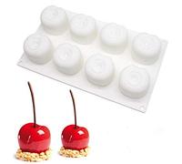 8 trous silicone cerise Multifonctions Moules en Silicone pour gâteau Moule 3D pour Glace Chocolat Pâtisserie Dessert