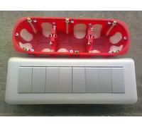 8 va et vient alu 1 module + enjoliveur alu 8 module + grille mosaic 45 legrand