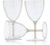 8 verres à vin luxe 200ml - pailleté or - decorline 7237 Jaune G