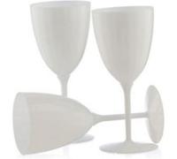 8 verres à vin réutilisable 200ml blanc - decorline 7240 Blanc G