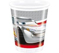 8 VERRES GOBELETS CARS EN PLASTIQUE 200 ML DISNEY G