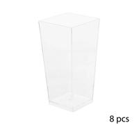 FIVE Simply Smart - Lot de 8 Verrines Plastique Carré 8,5cl Transparent Transparent G