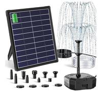 8 W Solar Pond Filter Battery 10 Nozzles Silent Solar Pump Clear Water 500 L Garden Fountain Bird