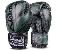 8 WEAPONS Gants de boxe Unlimited 2.0, Woodland Camo, entraînement, sparring et compétition, cuir synthétique, amorti parfait et coutures stables, gants pour Muay Thai, K1, boxe, MMA et kickboxing