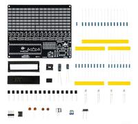 8 x 16 LED pour kit de lumière spectre, lampe rythmique activée par la voix avec sensibilité réglable, affichage à faire soi-même pour visualiseur de musique, projet électronique alimenté par USB (B)
