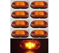 8 x 24 V Ambre Orange tracé côté Marqueur 4 LED Lights lampes pour remorque Caravane Camion