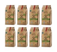 8 x 500 GR - Café Royal Brasil Classico - Café Torréfié en Grains - Format Pratique - Sachets de 0,5 KG - Intensité 3/5 - Grains 100% Arabica Durables du Brésil - Certifiés Fairtrade