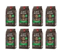 8 x 500 GR - Café Royal Brasil Espresso - Café Torréfié en Grains 100% Arabica - Intensité 4/5 - Certifiés Fairtrade